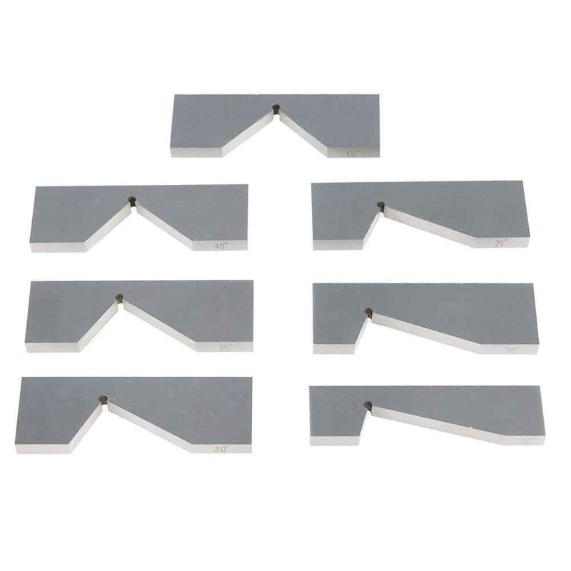 DURAFORCE 17 Pcs Precision 1/4 To 45 Degree Hardened Steel Angle Block Set Accuracy .0003"