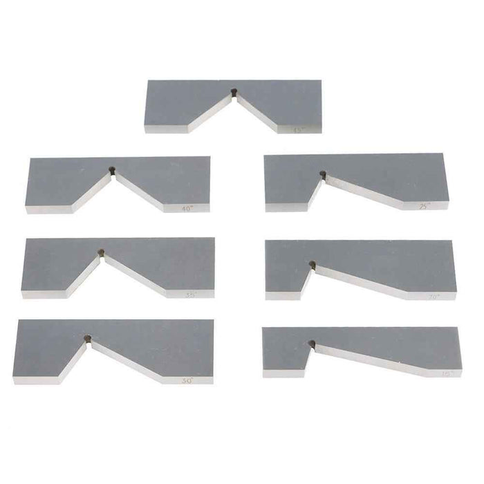 DURAFORCE 17 Pcs Precision 1/4 To 45 Degree Hardened Steel Angle Block Set Accuracy .0003"