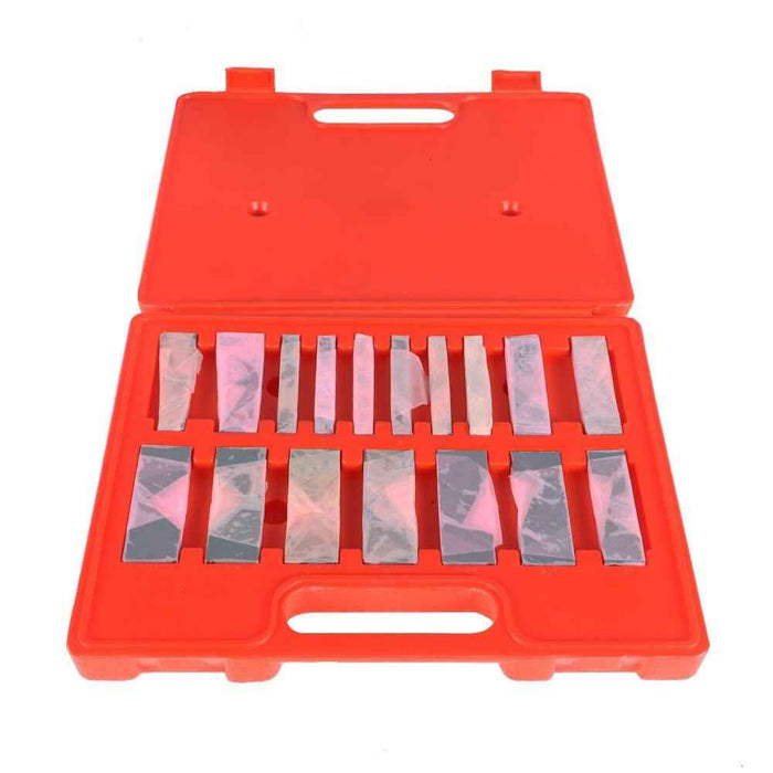 DURAFORCE 17 Pcs Precision 1/4 To 45 Degree Hardened Steel Angle Block Set Accuracy .0003"