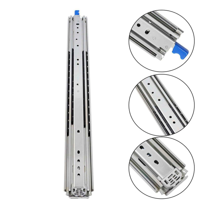 DURAFORCE 1 Pair Locking Drawer Slides 26 Inch Lock & Full Extension 500 lbs Load Capacity