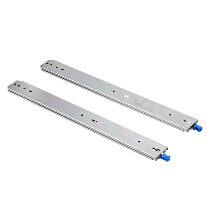 DURAFORCE 1 Pair Locking Drawer Slides 26 Inch Lock & Full Extension 500 lbs Load Capacity