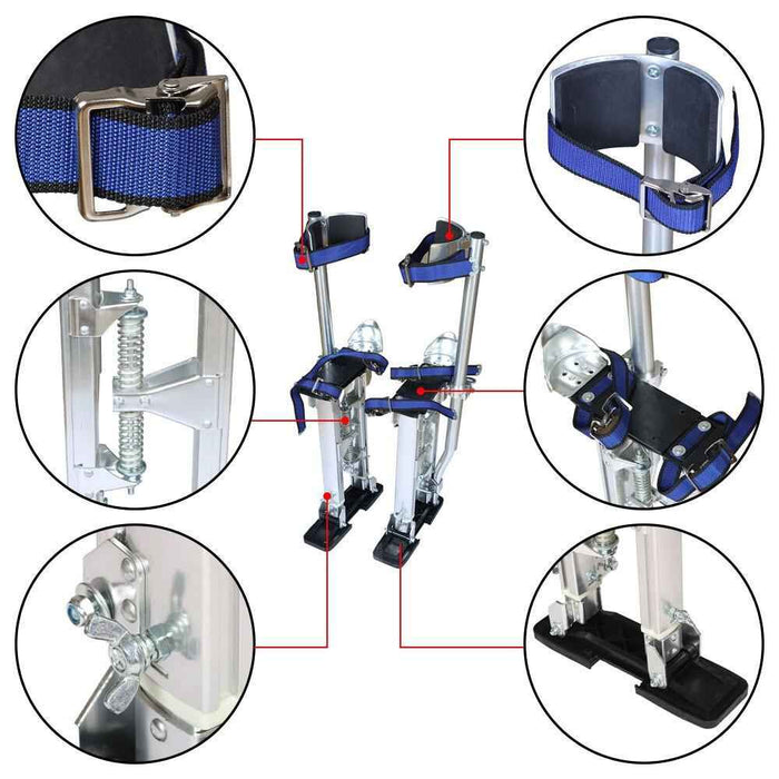 DURAFORCE 24-40Inch Aluminum Painter Taping Tool Silve Stilt Drywall Painting Stilts