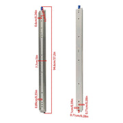 DURAFORCE 1 Pair Locking Drawer Slides 36 Inch Lock & Full Extension 500 lbs Load Capacity