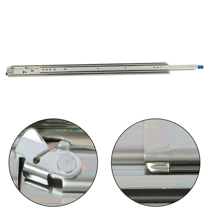 DURAFORCE 1 Pair Locking Drawer Slides 36 Inch Lock & Full Extension 500 lbs Load Capacity