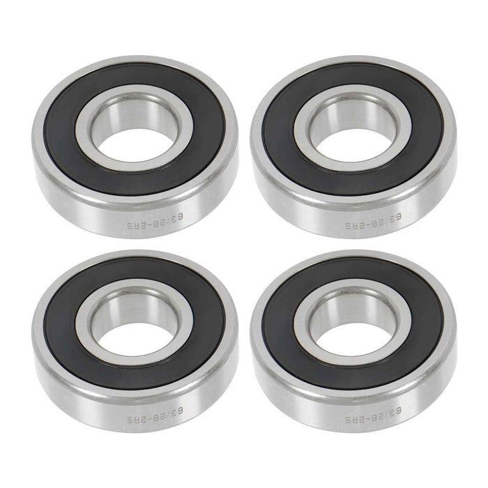 DURAFORCE 63//28-2RS 4Pcs Deep Groove Ball Bearing 28mm Inner 68mm Dia 18mm Bore Sealed