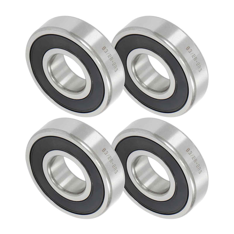 DURAFORCE 63//28-2RS 4Pcs Deep Groove Ball Bearing 28mm Inner 68mm Dia 18mm Bore Sealed