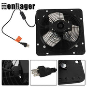 DURAFORCE 10" Exhaust Fan Ventilation Extractor Wall-Mounted Square Blower With Insect Net