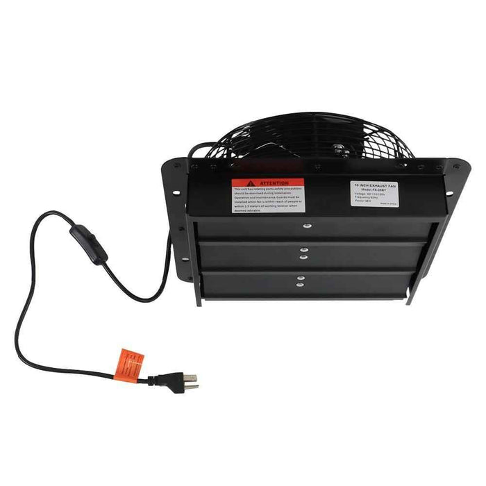 DURAFORCE 10" Exhaust Fan Ventilation Extractor Wall-Mounted Square Blower With Insect Net