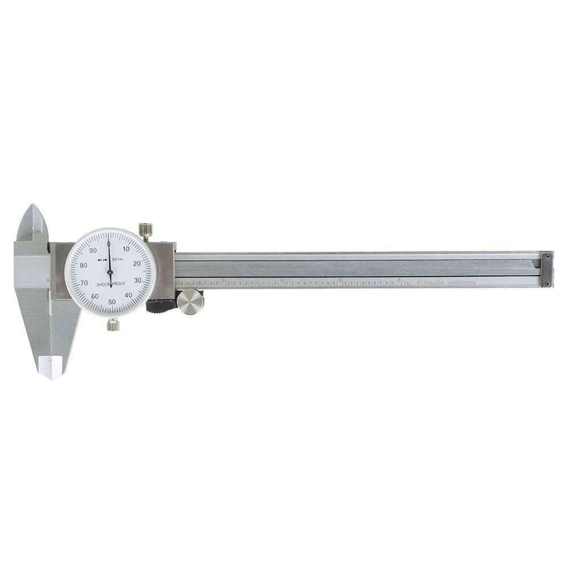DURAFORCE 3 × SHOCKPROOF 6" STAINLESS STEEL DIAL CALIPER. 001" OF ONE INCH.