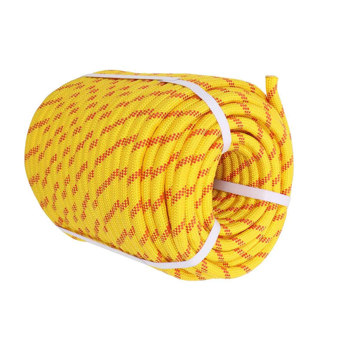 DURAFORCE 1/2" × 200' Yellow & Red Polyester Braided Hiking Camping Rope 48 Strand