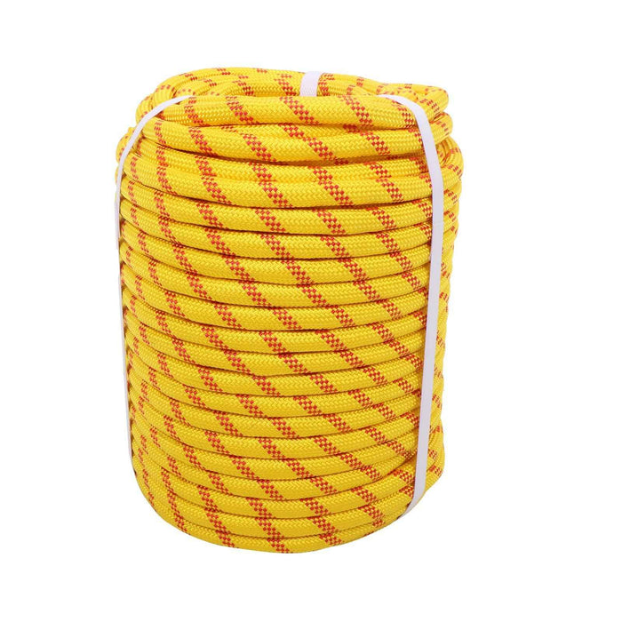 DURAFORCE 1/2" × 200' Yellow & Red Polyester Braided Hiking Camping Rope 48 Strand
