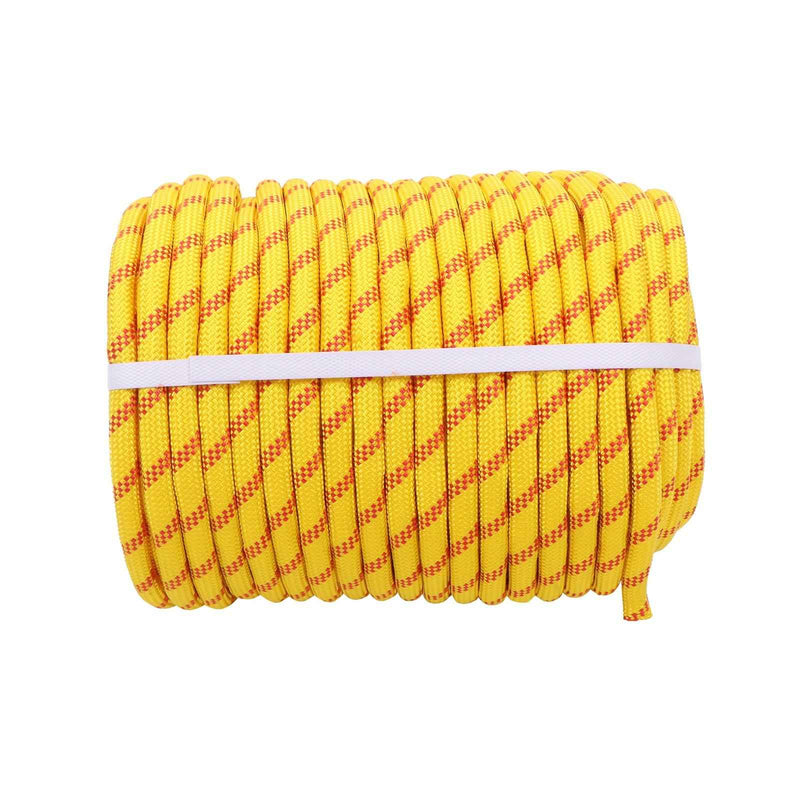 DURAFORCE 1/2" × 200' Yellow & Red Polyester Braided Hiking Camping Rope 48 Strand