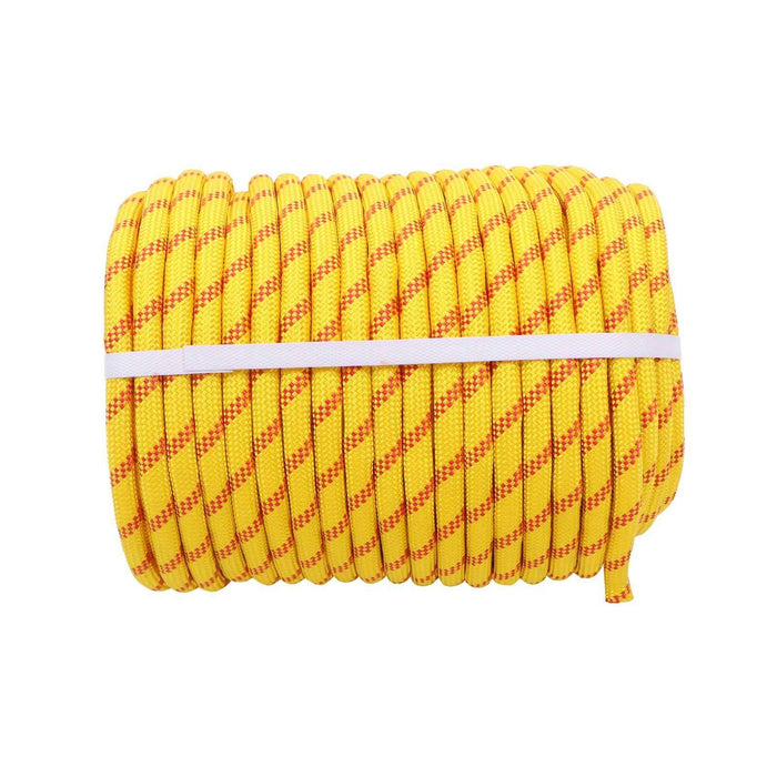 DURAFORCE 1/2" × 200' Yellow & Red Polyester Braided Hiking Camping Rope 48 Strand