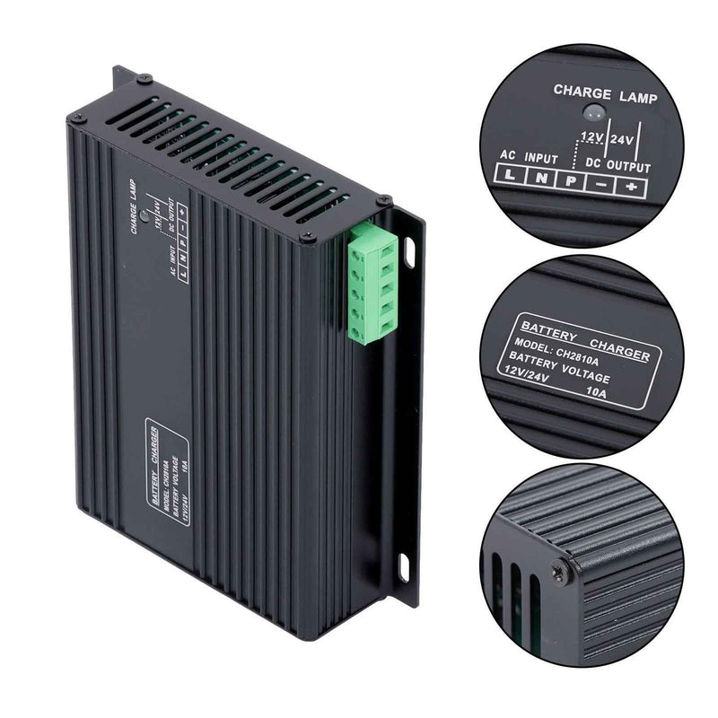 DURAFORCE 160-250VAC 12/24V 10A CH2810 Diesel Generator Genset Intelligent Battery Charger