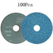 DURAFORCE 100Pcs 4.5" × 7/8" 36 Grit Zirconia Resin Fiber Disc Grinding & Sanding Discs