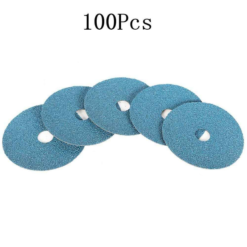 DURAFORCE 100Pcs 4.5" × 7/8" 36 Grit Zirconia Resin Fiber Disc Grinding & Sanding Discs