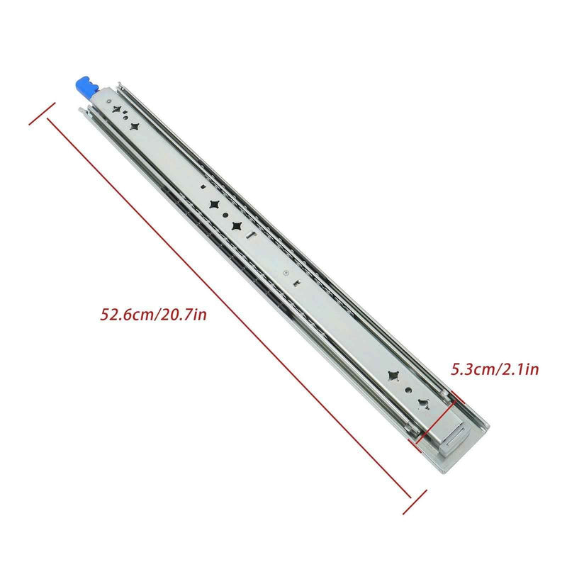 DURAFORCE 1 Pair Locking Drawer Slides 20 Inch Lock & Full Extension 500 lbs Load Capacity