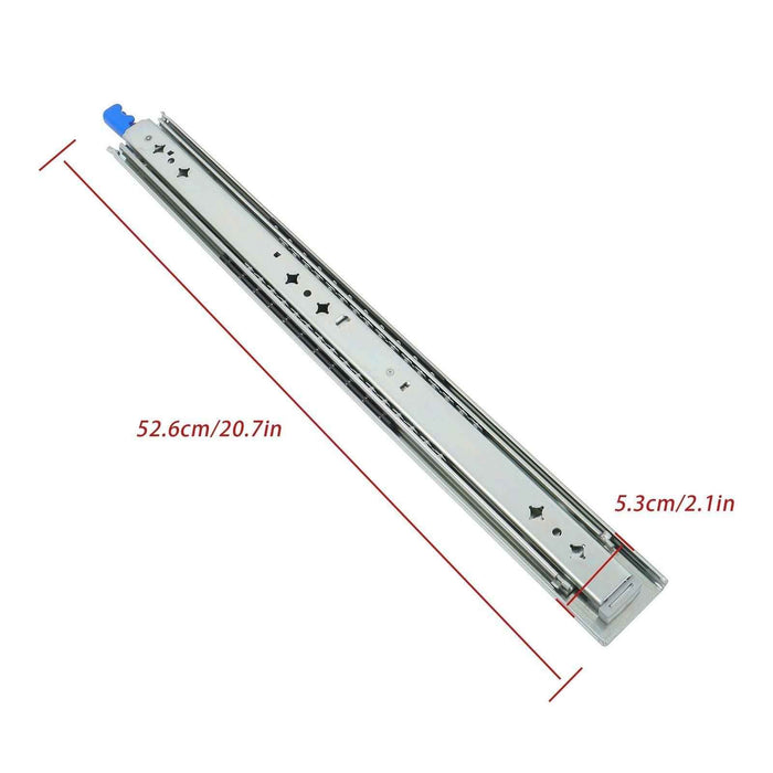 DURAFORCE 1 Pair Locking Drawer Slides 20 Inch Lock & Full Extension 500 lbs Load Capacity