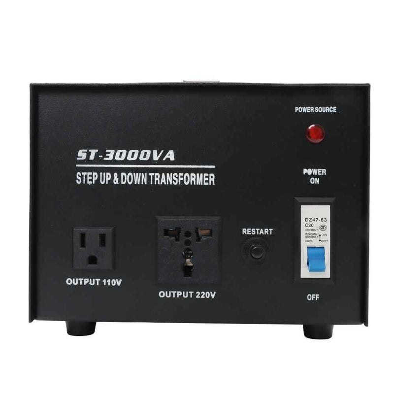 DURAFORCE Voltage Converter Transformer 3000W Step Up/Down 110V To 220V/220V To 110V