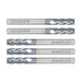 DURAFORCE 5 Pcs 3/16" 4 Flute Regular Carbide End Mill 2" Overall Length - TiALN COATED