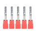 DURAFORCE 5 Pcs 3/16" 4 Flute Regular Carbide End Mill 2" Overall Length - TiALN COATED