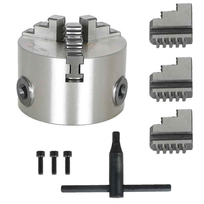 DURAFORCE 3In K11-80 80mm Lathe Chuck 3 Jaw Self-Centering Milling Machine CNC Chuck