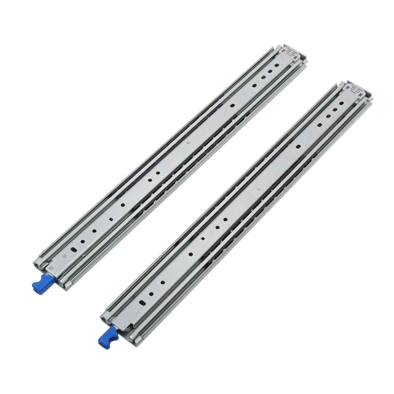DURAFORCE 1 Pair Locking Drawer Slides 24 Inch Lock & Full Extension 500 lbs Load Capacity