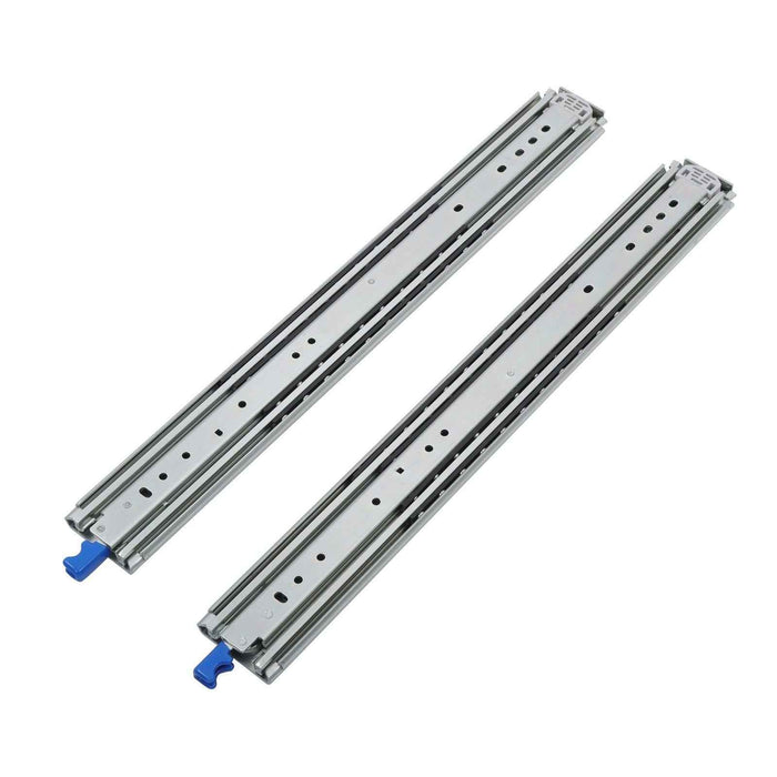 DURAFORCE 1 Pair Locking Drawer Slides 24 Inch Lock & Full Extension 500 lbs Load Capacity