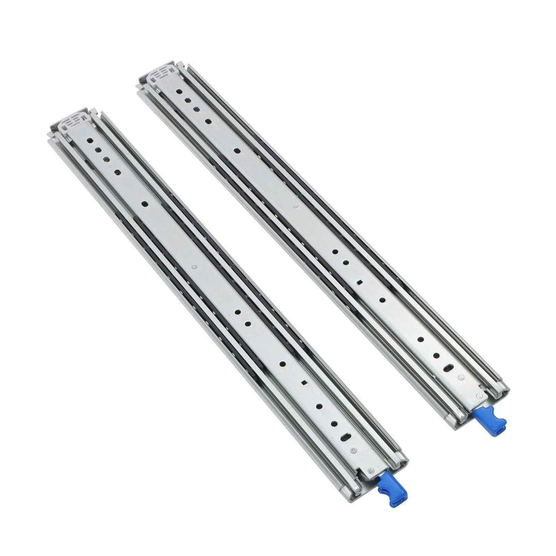 DURAFORCE 1 Pair Locking Drawer Slides 24 Inch Lock & Full Extension 500 lbs Load Capacity