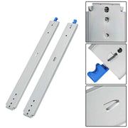 DURAFORCE 1 Pair Locking Drawer Slides 24 Inch Lock & Full Extension 500 lbs Load Capacity