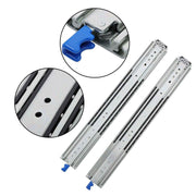 DURAFORCE 1 Pair Locking Drawer Slides 24 Inch Lock & Full Extension 500 lbs Load Capacity