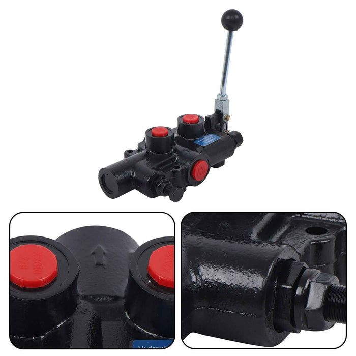 DURAFORCE 4300 PSI 1 Spool 21 GPM Hydraulic Log Splitter Control Valve Detent release