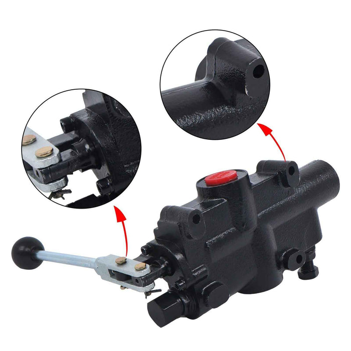 DURAFORCE 4300 PSI 1 Spool 21 GPM Hydraulic Log Splitter Control Valve Detent release