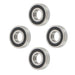 DURAFORCE 4 Piece 63/32-2RS Sealed 32 × 75 × 20 mm Pre-Lubricated Deep Groove Ball Bearing