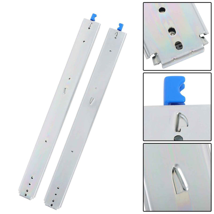 DURAFORCE 1 Pair Locking Drawer Slides 30 Inch Lock & Full Extension 500 lbs Load Capacity