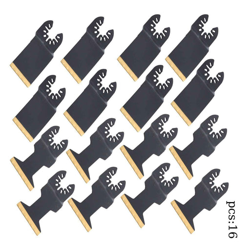DURAFORCE Titanium Oscillating Saw Blades 16Pcs Multitool Oscillating Tool Blades For Wood