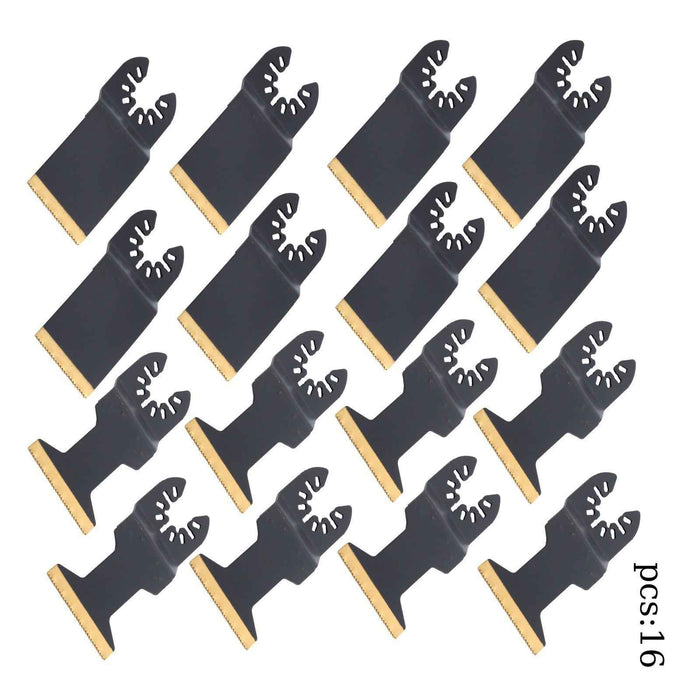 DURAFORCE Titanium Oscillating Saw Blades 16Pcs Multitool Oscillating Tool Blades For Wood
