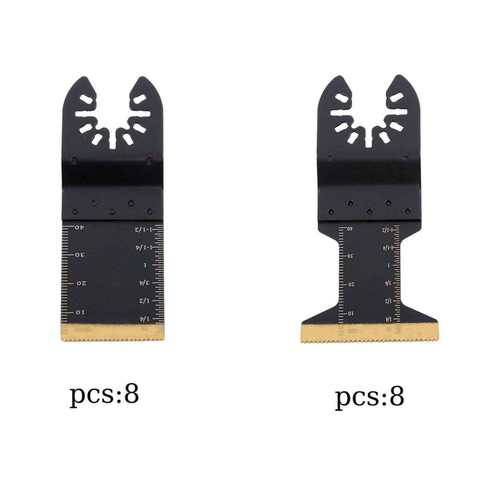 DURAFORCE Titanium Oscillating Saw Blades 16Pcs Multitool Oscillating Tool Blades For Wood