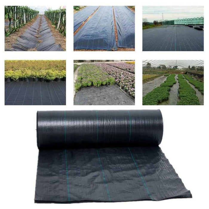 DURAFORCE 4×250FT Durable Weed Barrier Landscape Fabric PP Woven Ground Cover 3.2 OUNCE