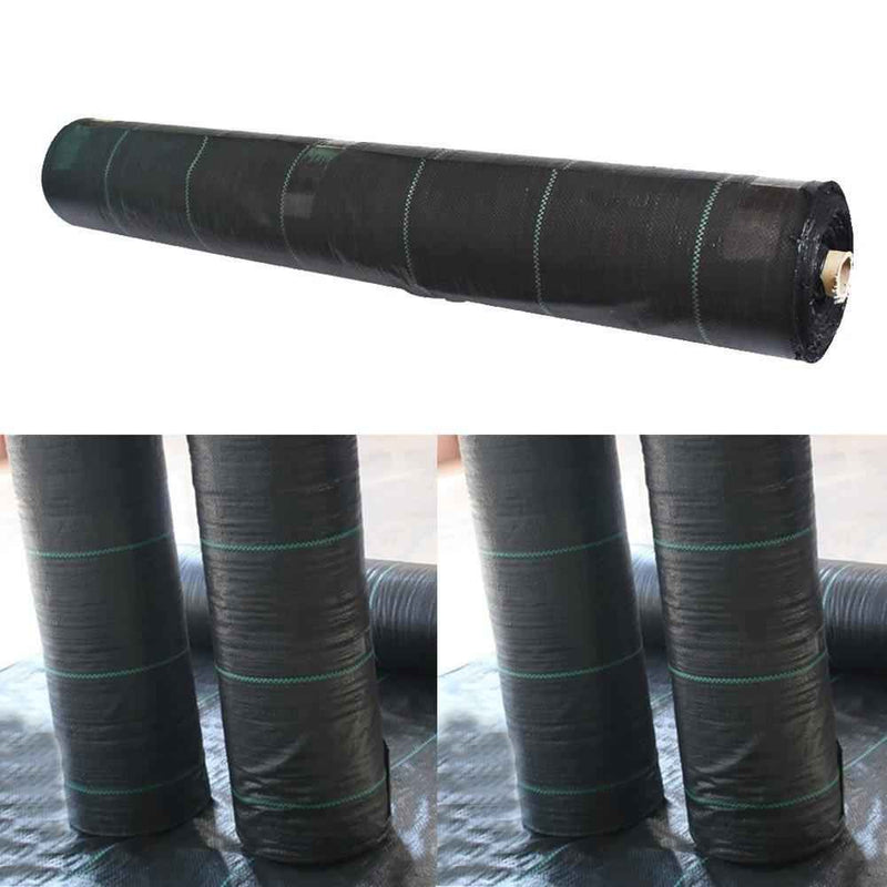 DURAFORCE 4×250FT Durable Weed Barrier Landscape Fabric PP Woven Ground Cover 3.2 OUNCE