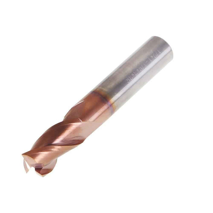 DURAFORCE 1/2" 37° Helix 3 Flute Carbide End Mill For Aluminum SQUARE END ZRN COATED