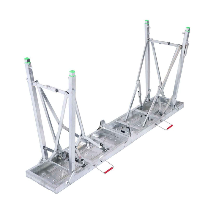 DURAFORCE Folding Scaffolding, 1.6m Adjustable Lift Height Work Platform Scaffold Portable