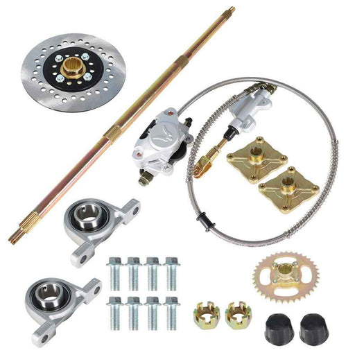 DURAFORCE Brake Assembly & 32'' Go Kart Rear Axle Kit And Sprocket Hub Drift Trike