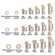 DURAFORCE 521 Pack Grade 8.8 M6 M8 M10 Bolts and Nuts Assortment Kit, 16 Common Sizes