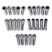 DURAFORCE New 25Pack Ultra Precision 1/8" To 7/8" R8 Round Collet Set Alloy Steel