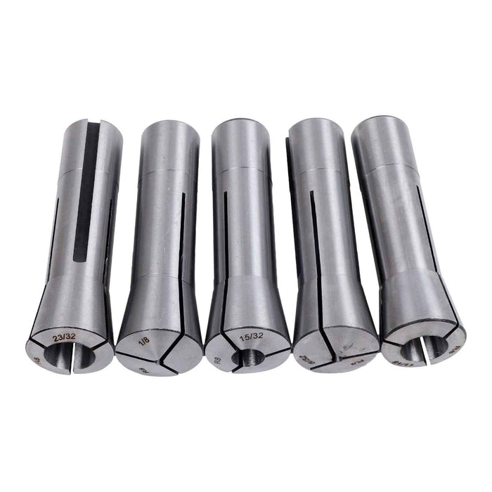 DURAFORCE New 25Pack Ultra Precision 1/8" To 7/8" R8 Round Collet Set Alloy Steel