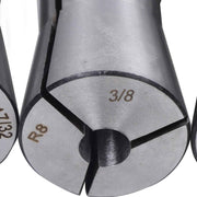 DURAFORCE New 25Pack Ultra Precision 1/8" To 7/8" R8 Round Collet Set Alloy Steel