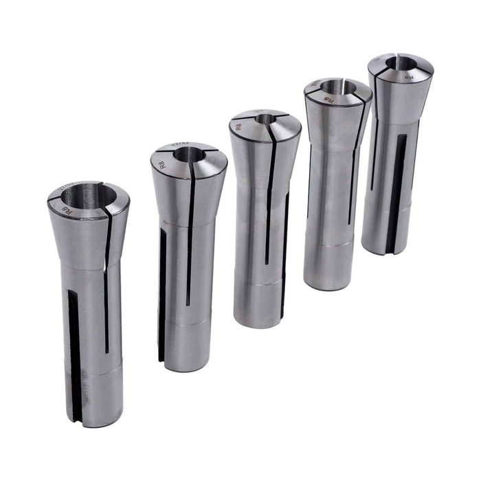 DURAFORCE New 25Pack Ultra Precision 1/8" To 7/8" R8 Round Collet Set Alloy Steel
