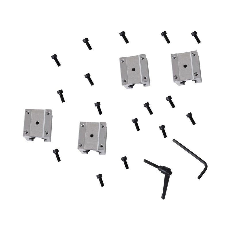 DURAFORCE 4Pcs SBR20UU Square Type Bearings Block and 2× SBR20-1800mm Linear Shaft Rail