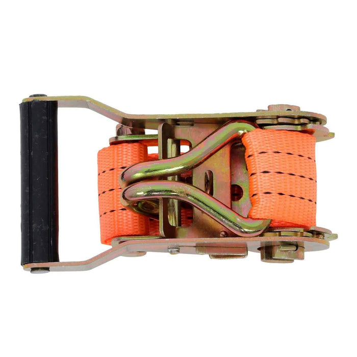 DURAFORCE 10 Pack Heavy Duty 1.5" × 20' 4000 Lbs Ratchet Straps J Hook Tie Downs Orange